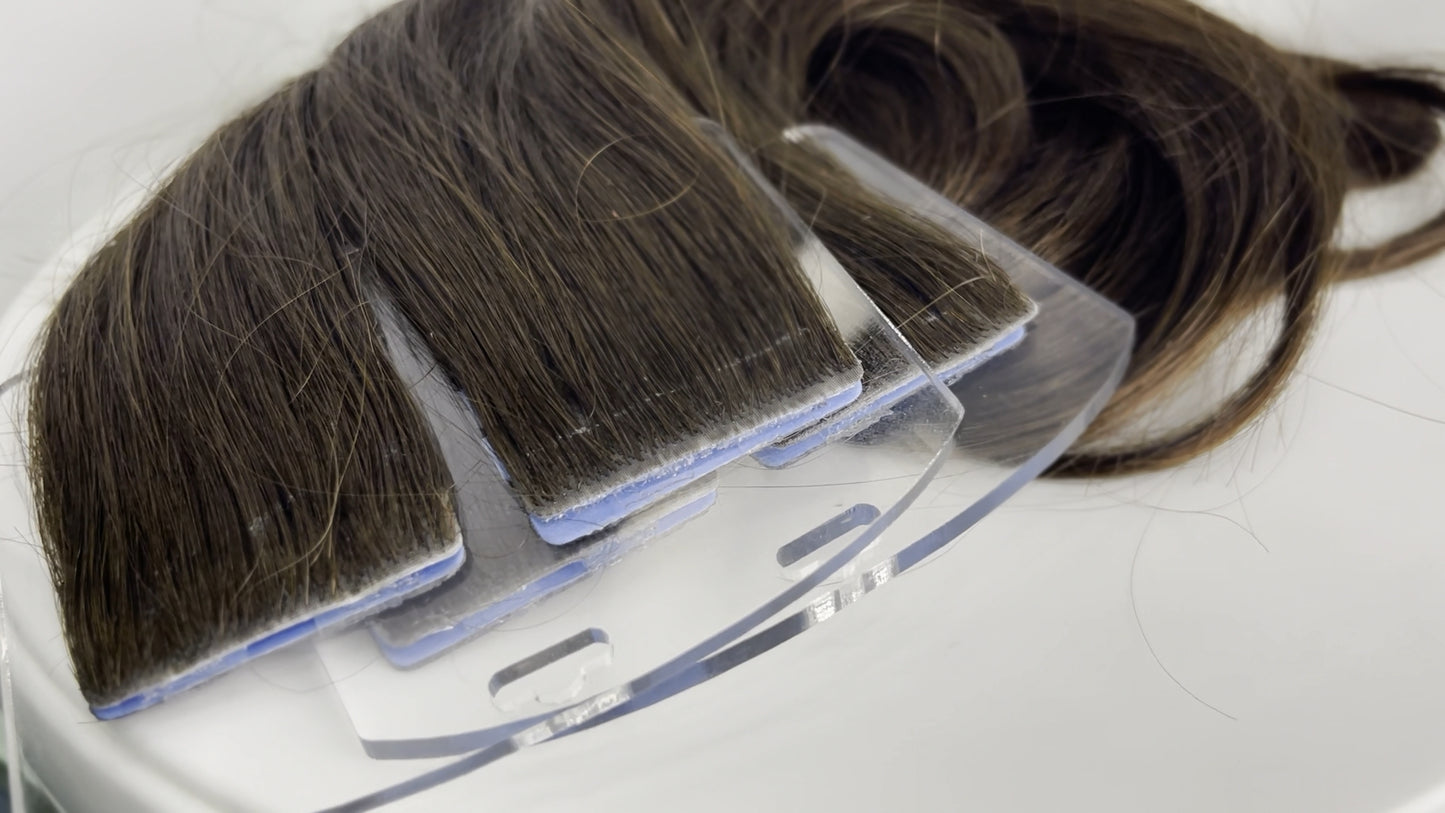 Dark blonde seamless tape-in