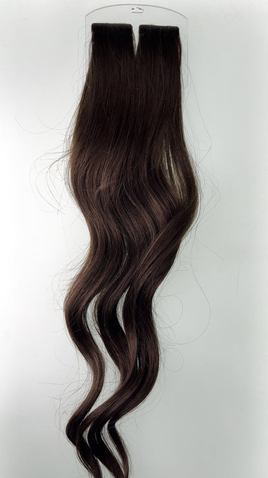 Dark brown seamless tape-in