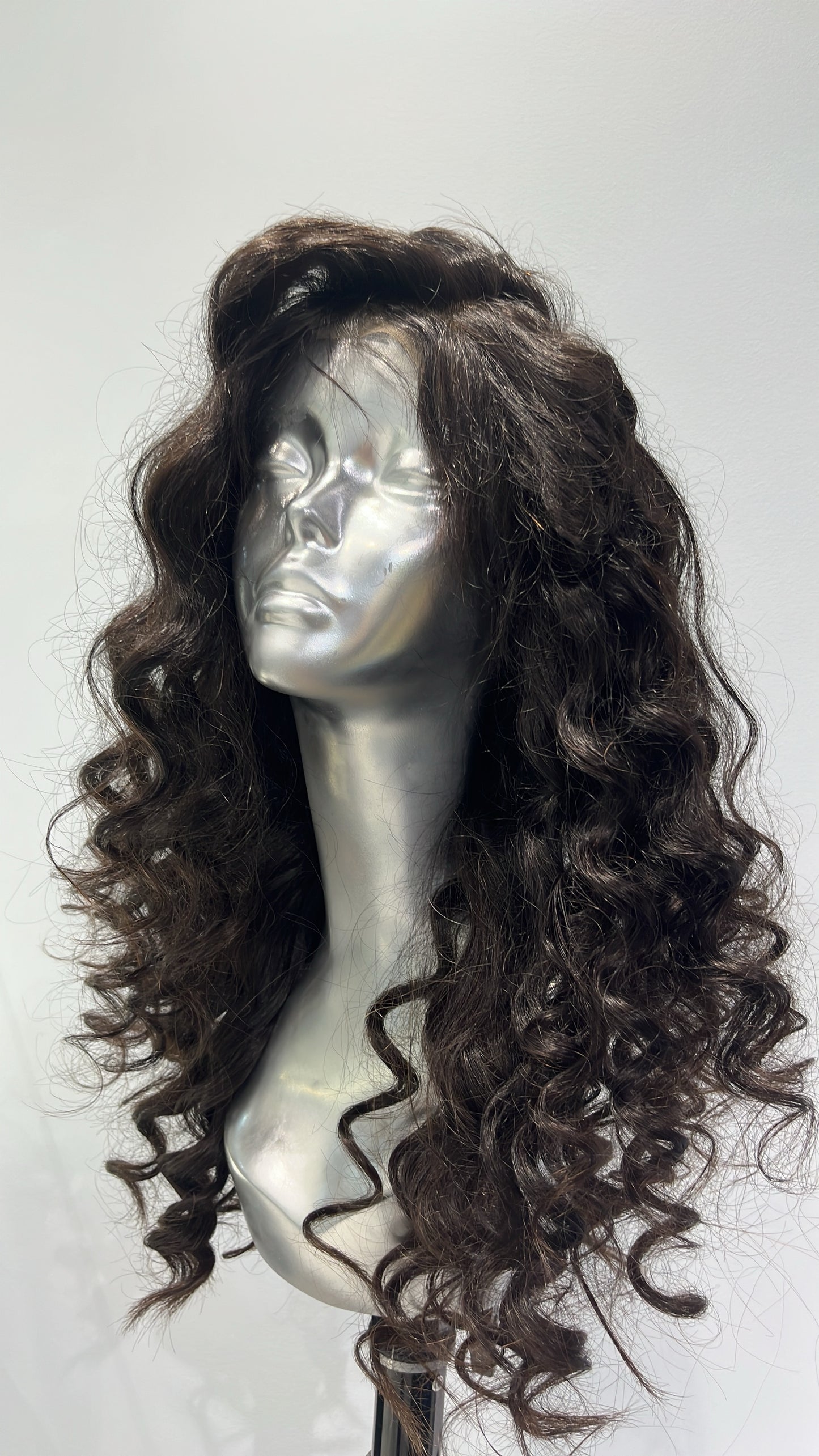 Dark Curly front lace wig