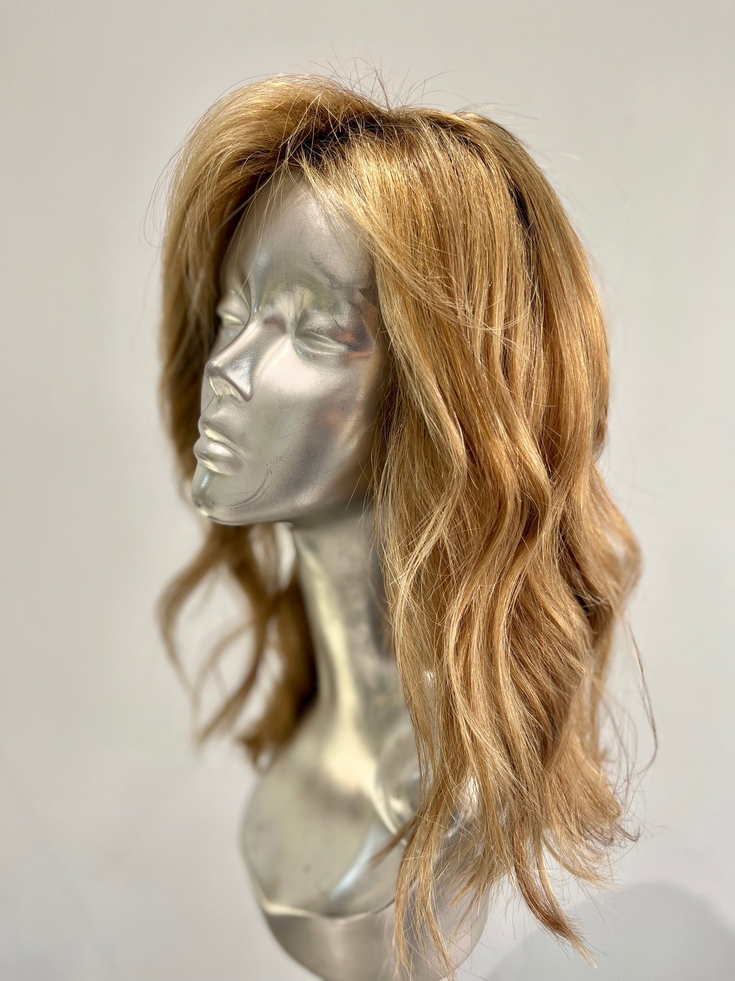 Gold beach blond front lace wig