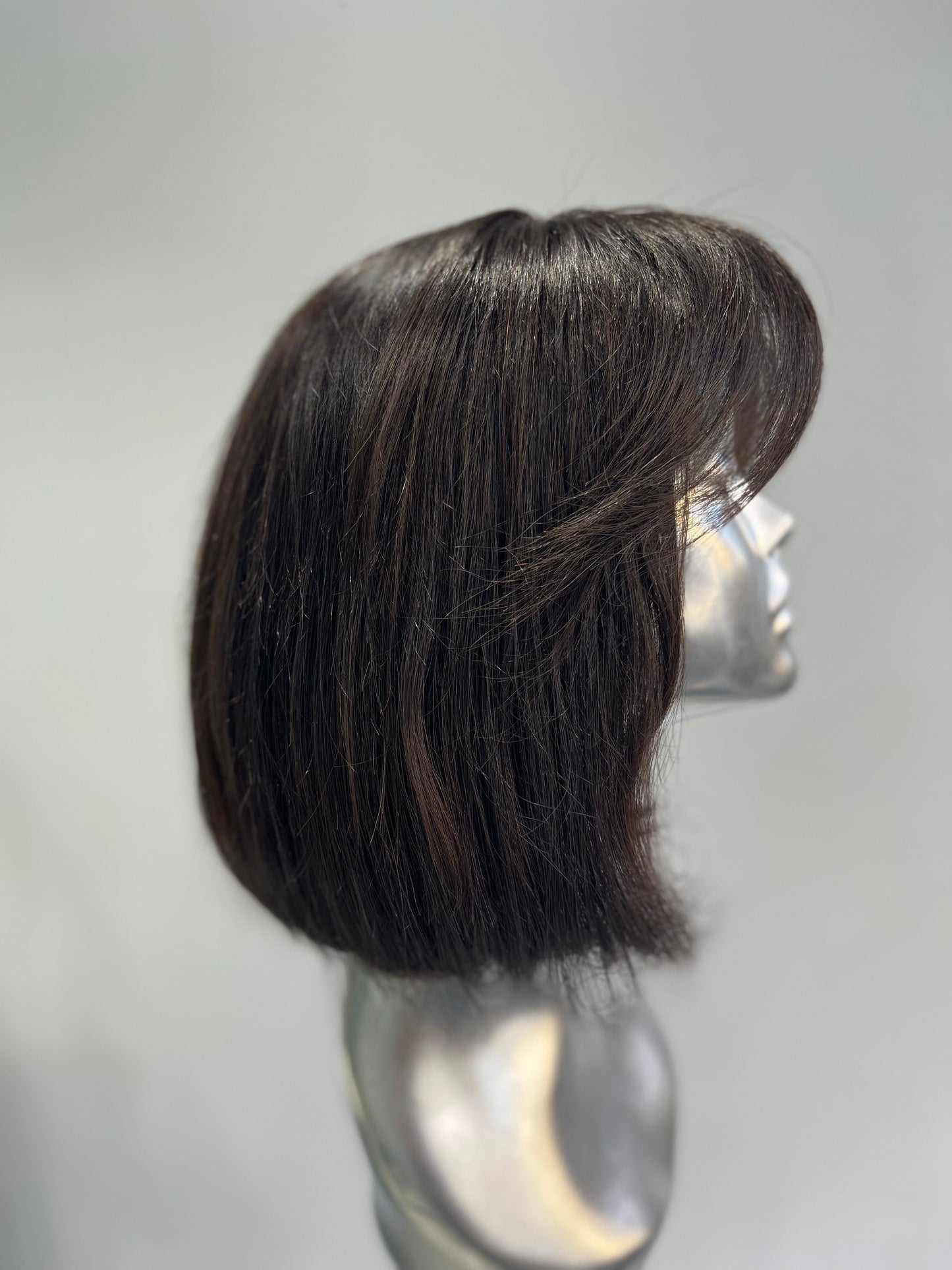 Black Bob Bangs front lace wig