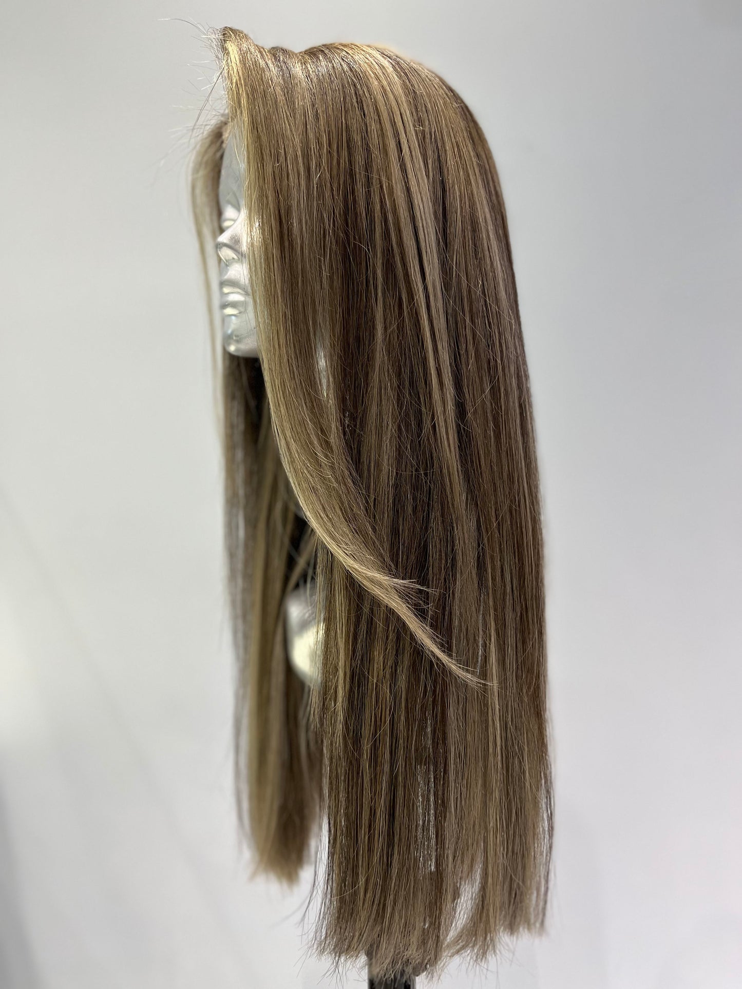 Waterfall Ash highlights front lace wig