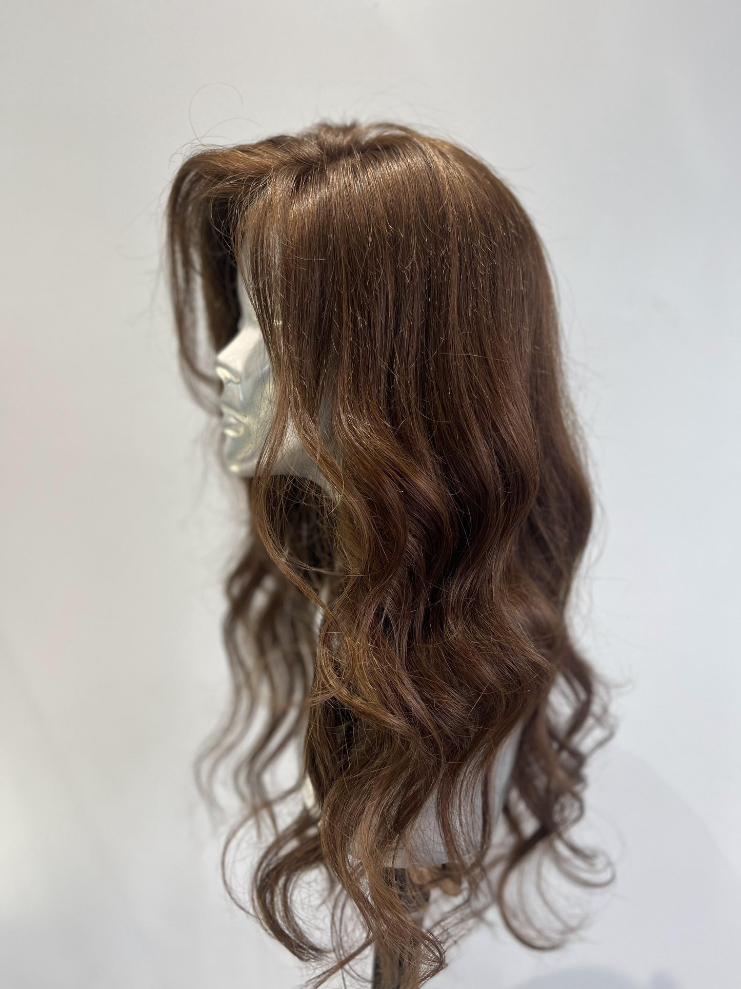 Brunette silk base lace wig