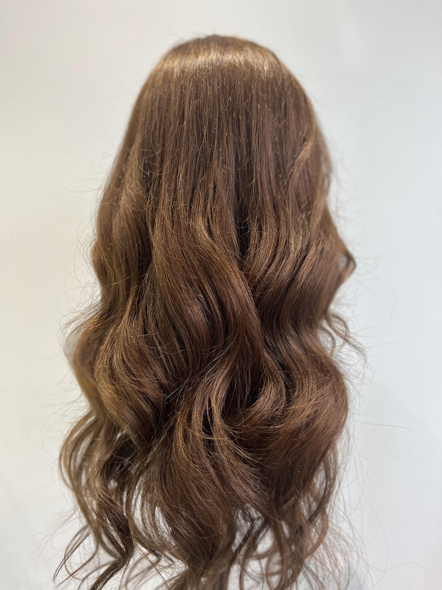 Brunette silk base lace wig