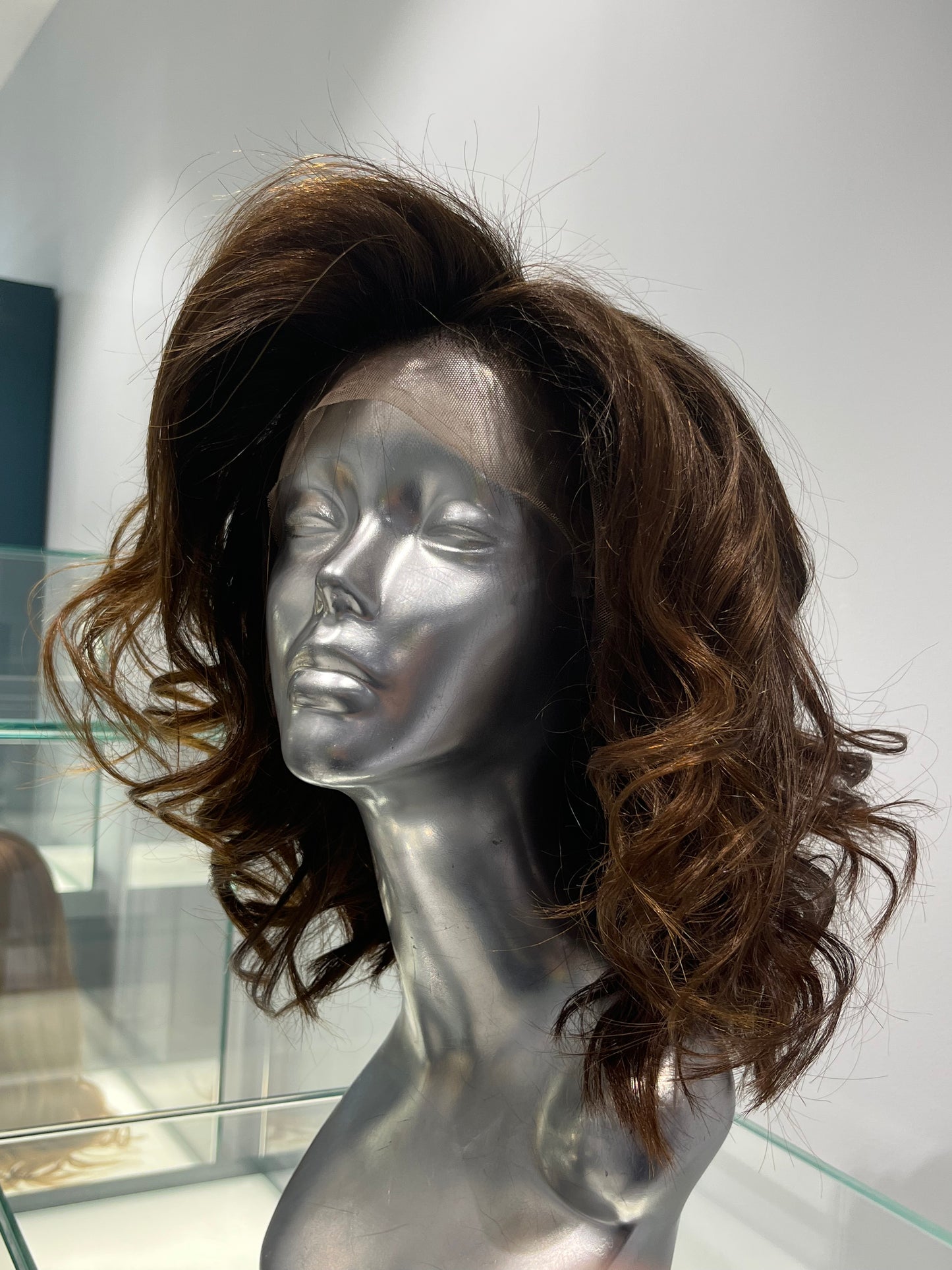 Curly Bob Brown front lace wig