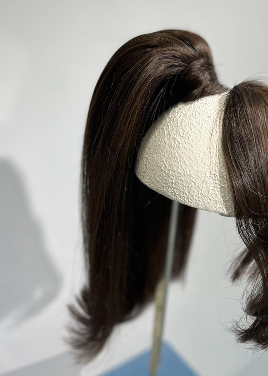 Flipped pony-tail velcro ponytail