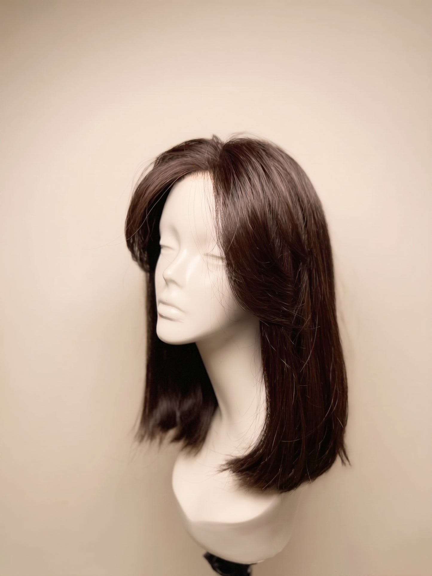 Velvet Brown — 16" Full Lace Human Hair Wig