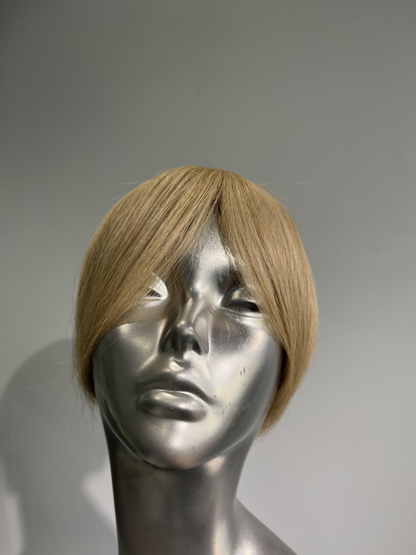 Elegant Side-Swept Blonde Bangs Hairpiece – Sleek & Seamless Finish