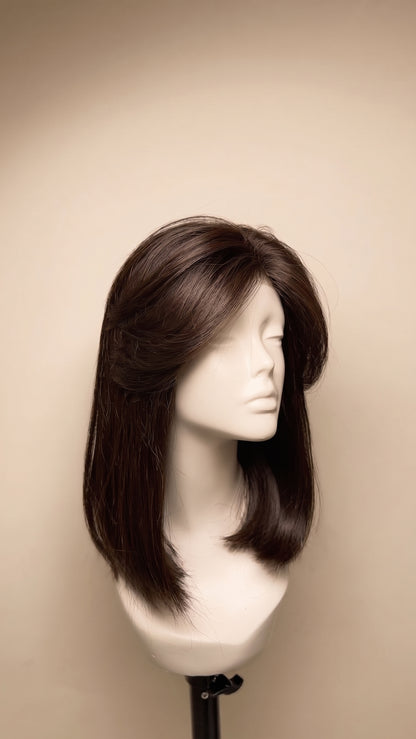 Velvet Brown — 16" Full Lace Human Hair Wig
