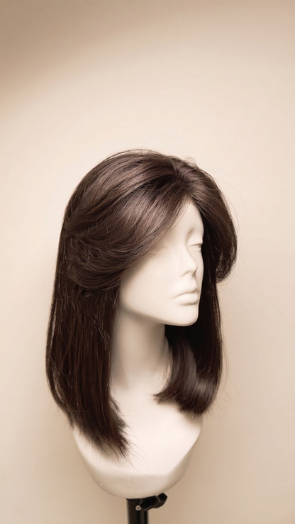 Velvet Brown — 16" Full Lace Human Hair Wig