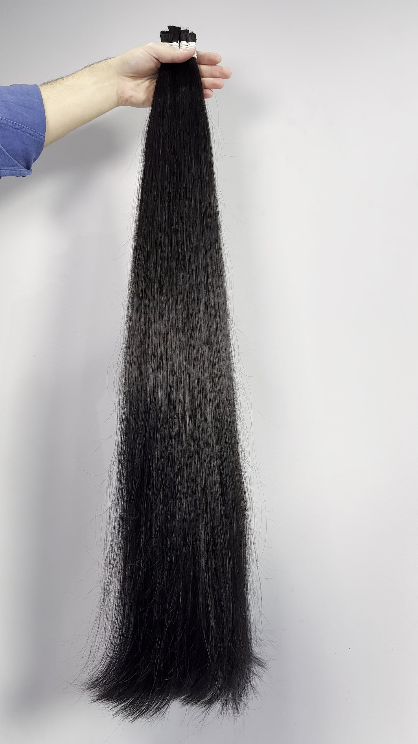 30-Inch Virgin Human Hair Bulk Extensions - Full Density, Silky Smooth 100 g