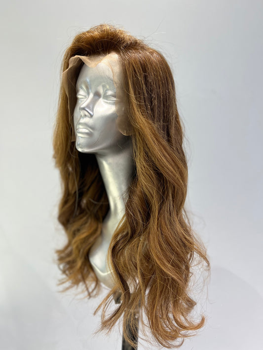 Honey blonde glam front lace wig