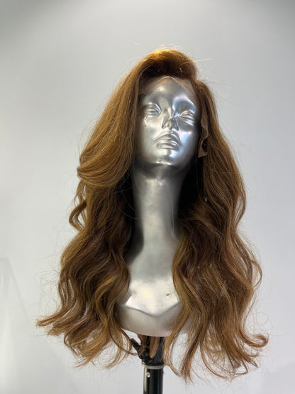 Honey blonde glam front lace wig