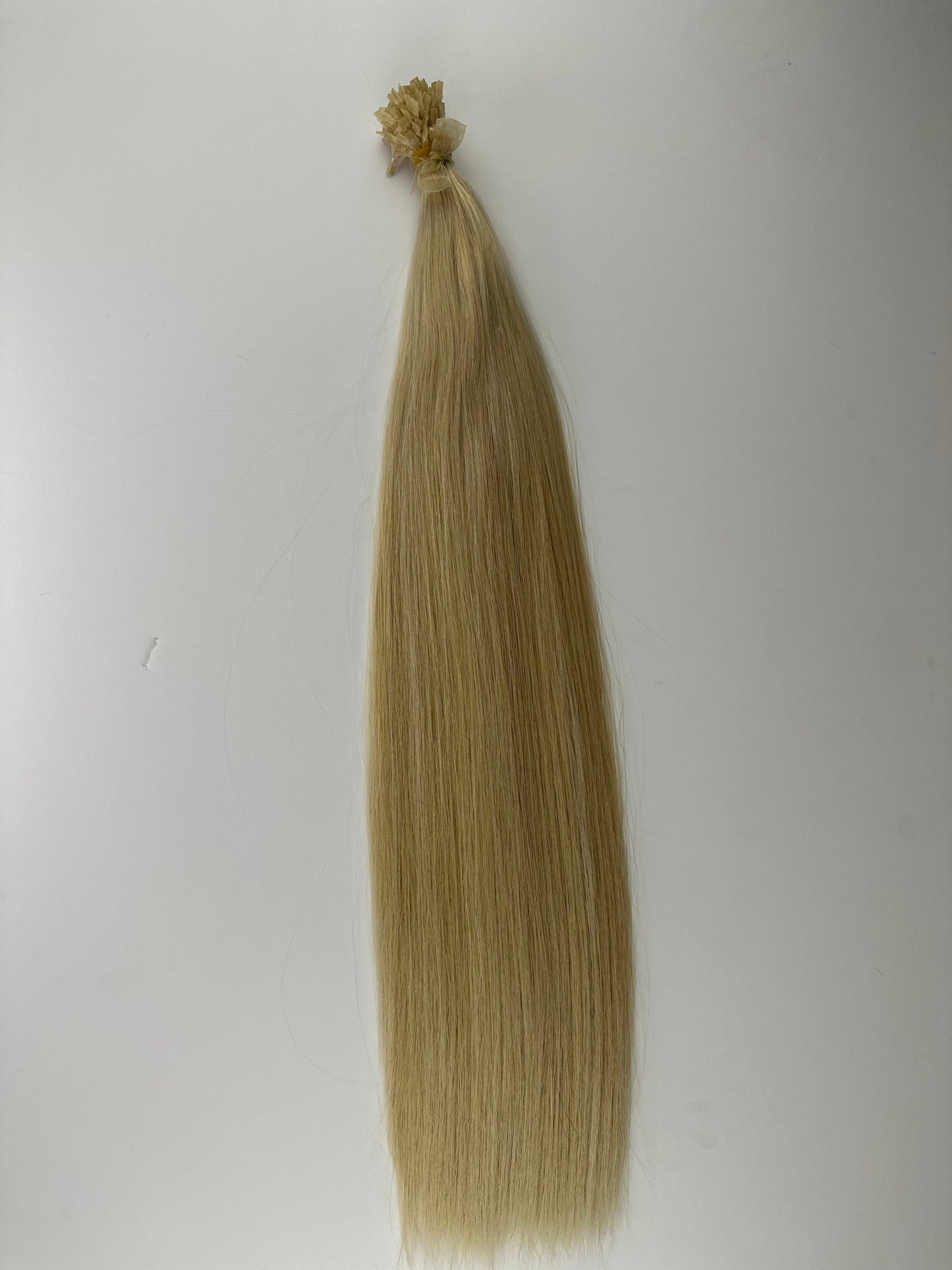 Golden Beige Blond –  18” K-Tip Hair Extensions for a Sleek, Chic Look